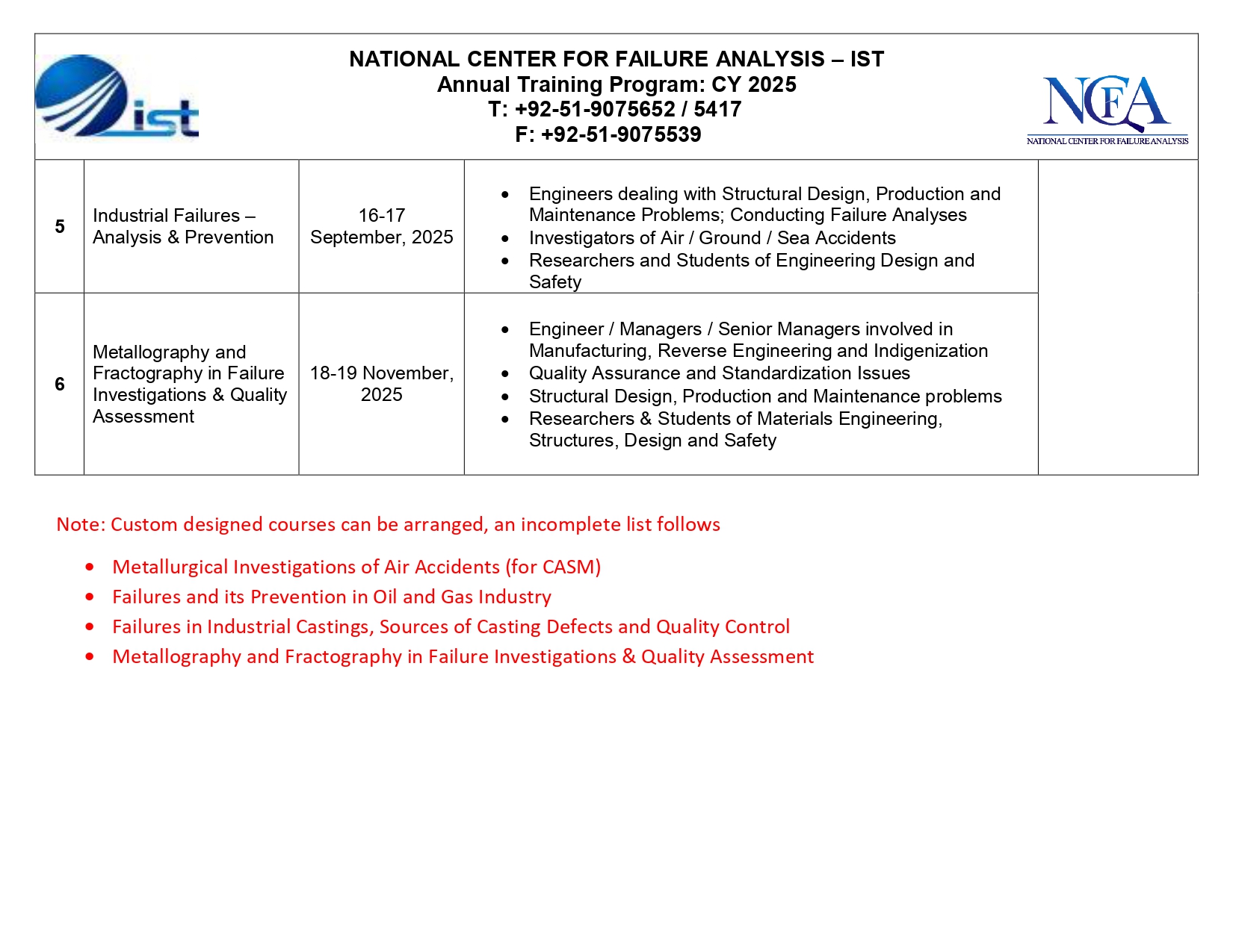 Upcoming Trainings
